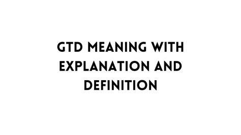 gtd meaning sports|GTD Sport Abbreviation Meaning .
